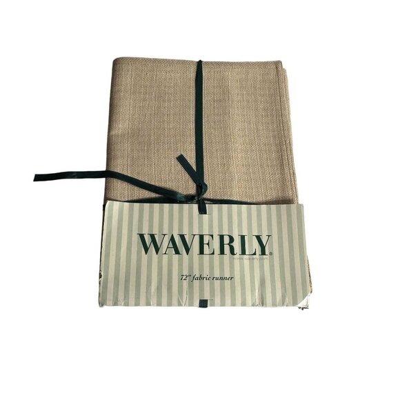 Waverly 72" Table Runner Tobago‎ Sand 100% Cotton Tobago Sand New Old Stock - Picture 3 of 6